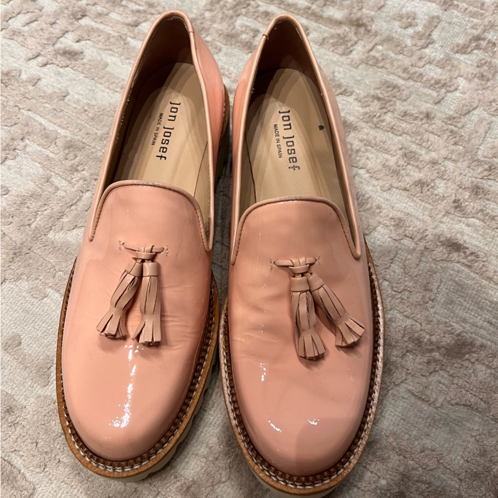 NEW Jon Josef patent leather lug sole loafer